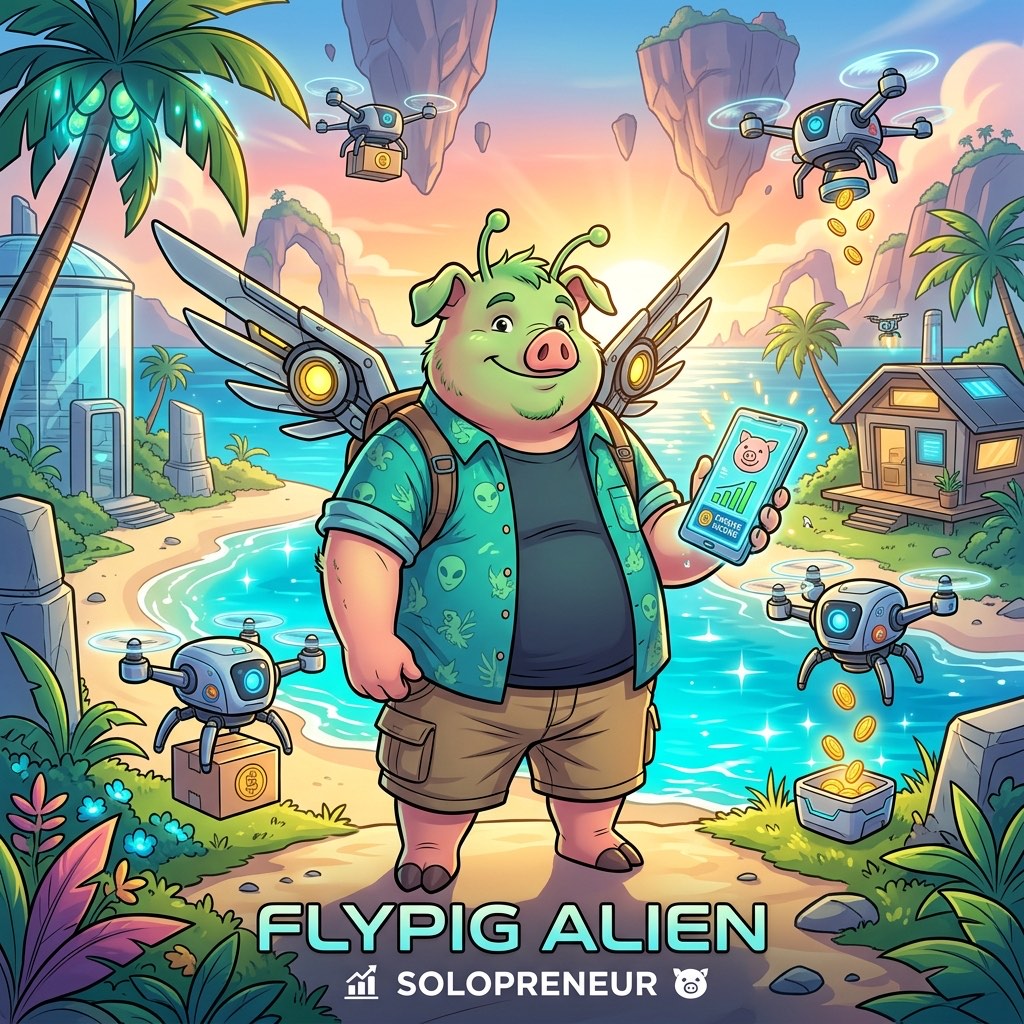 FlyPig Alien Graphic